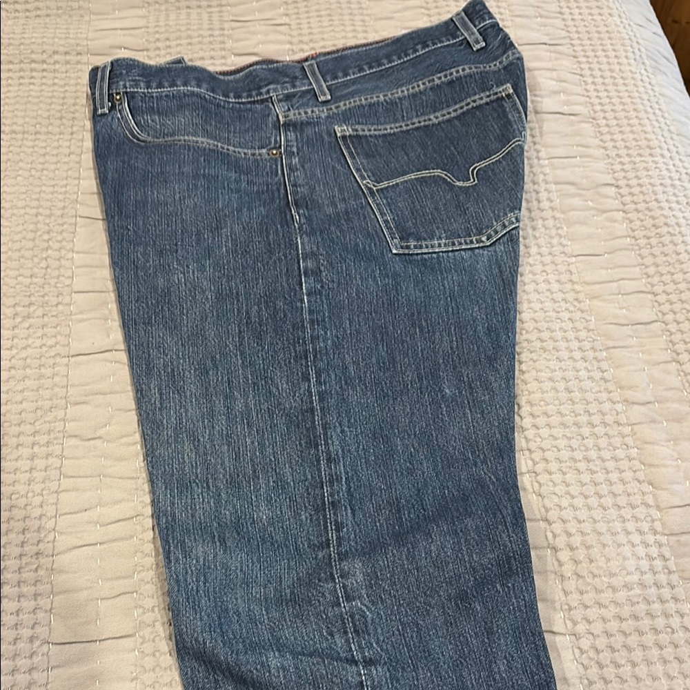 Kimes Ranch Men's Relaxed Jeans - Blue with Red Logo Patch - Picture 2 of 5